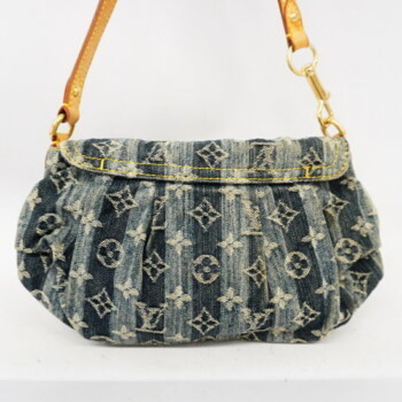 Louis Vuitton Monogram Denim Pleaty Leie Handbag - Picture 9 of 9
